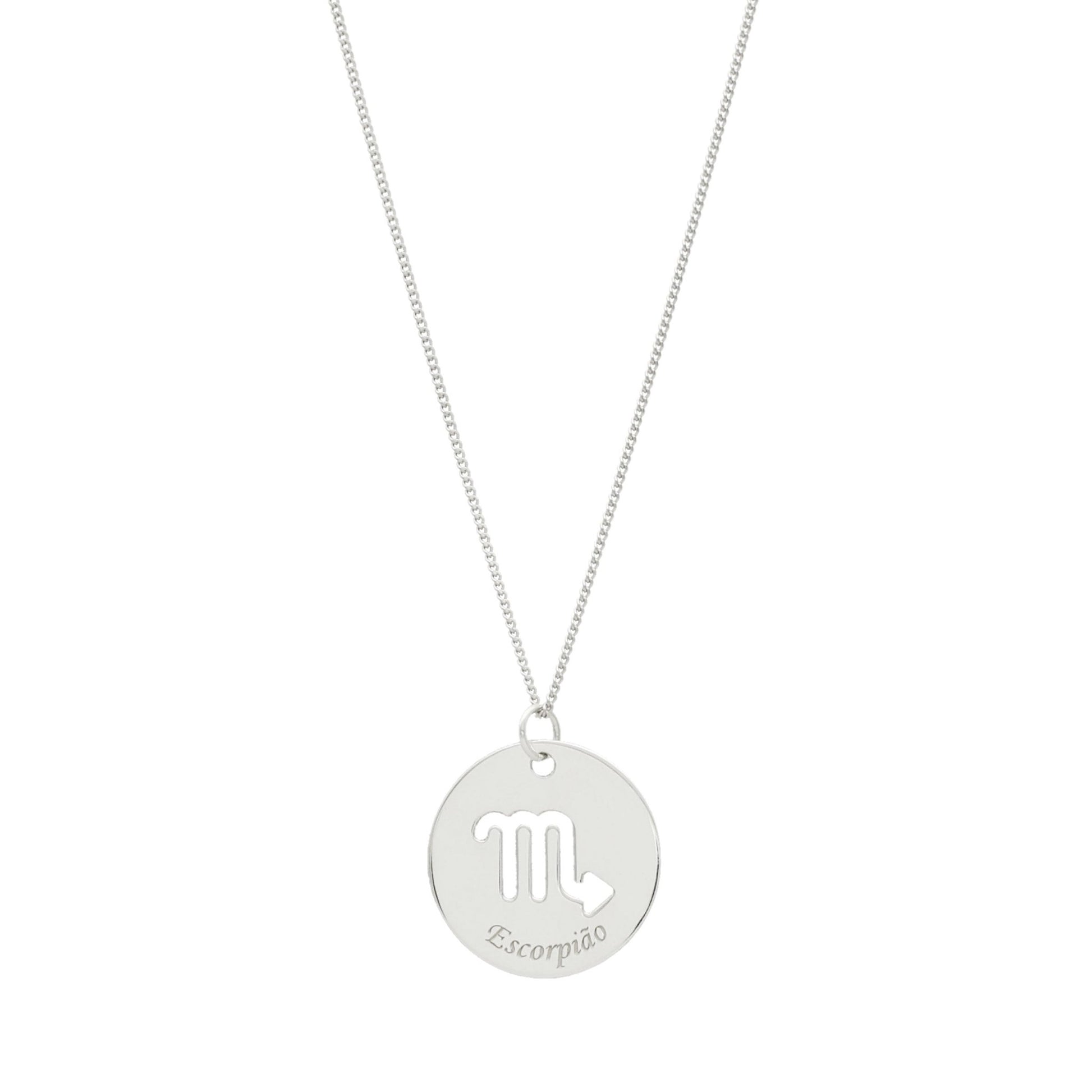 Fio em Prata com Medalha Signo - Loja do Ouro