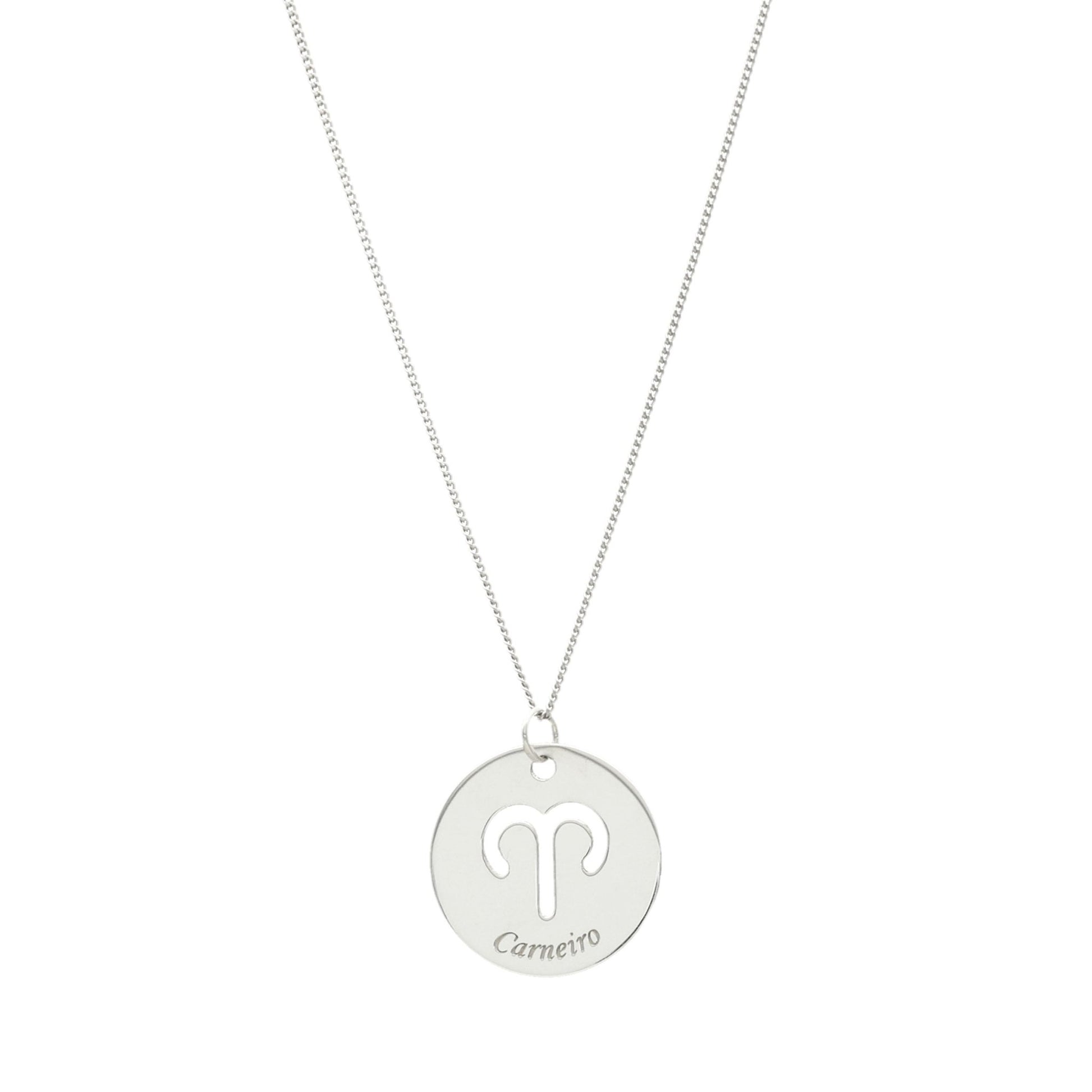 Fio em Prata com Medalha Signo - Loja do Ouro