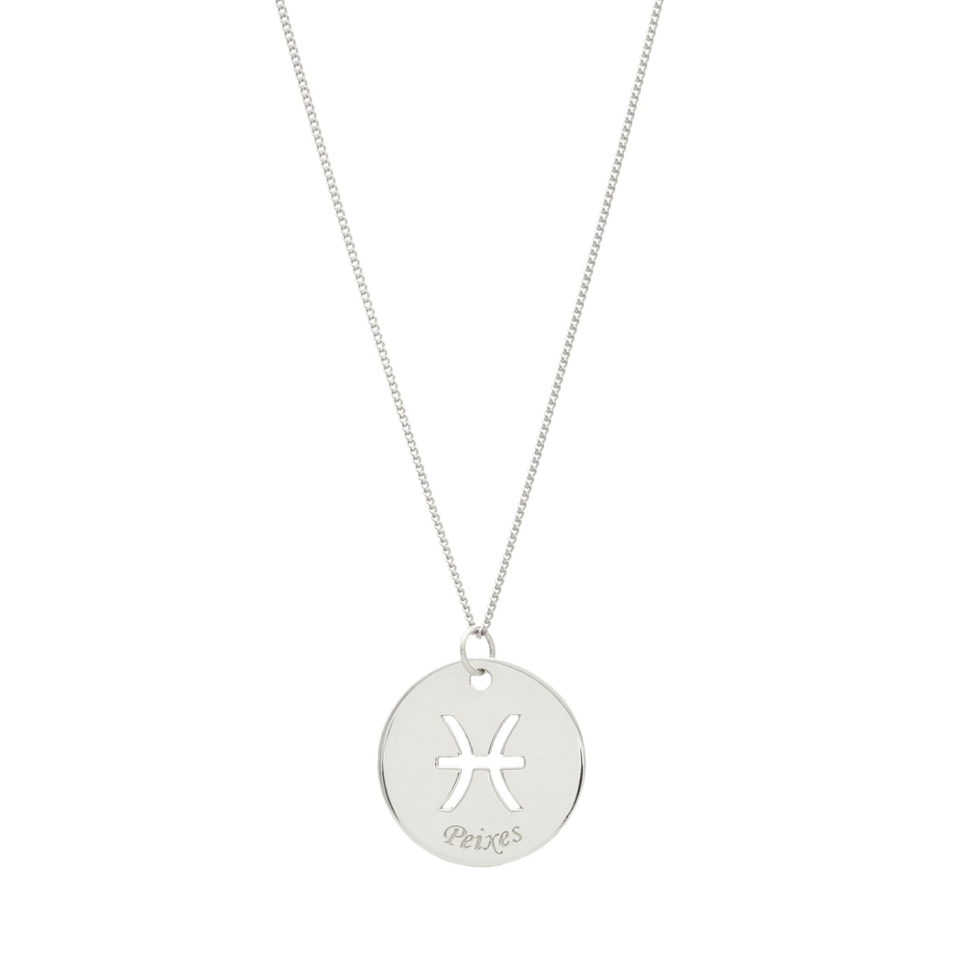 Fio em Prata com Medalha Signo - Loja do Ouro