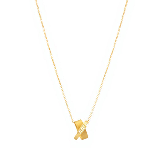 Collar de Nefertiti en plata dorada con circonia (40cm) - Gold Store Premium