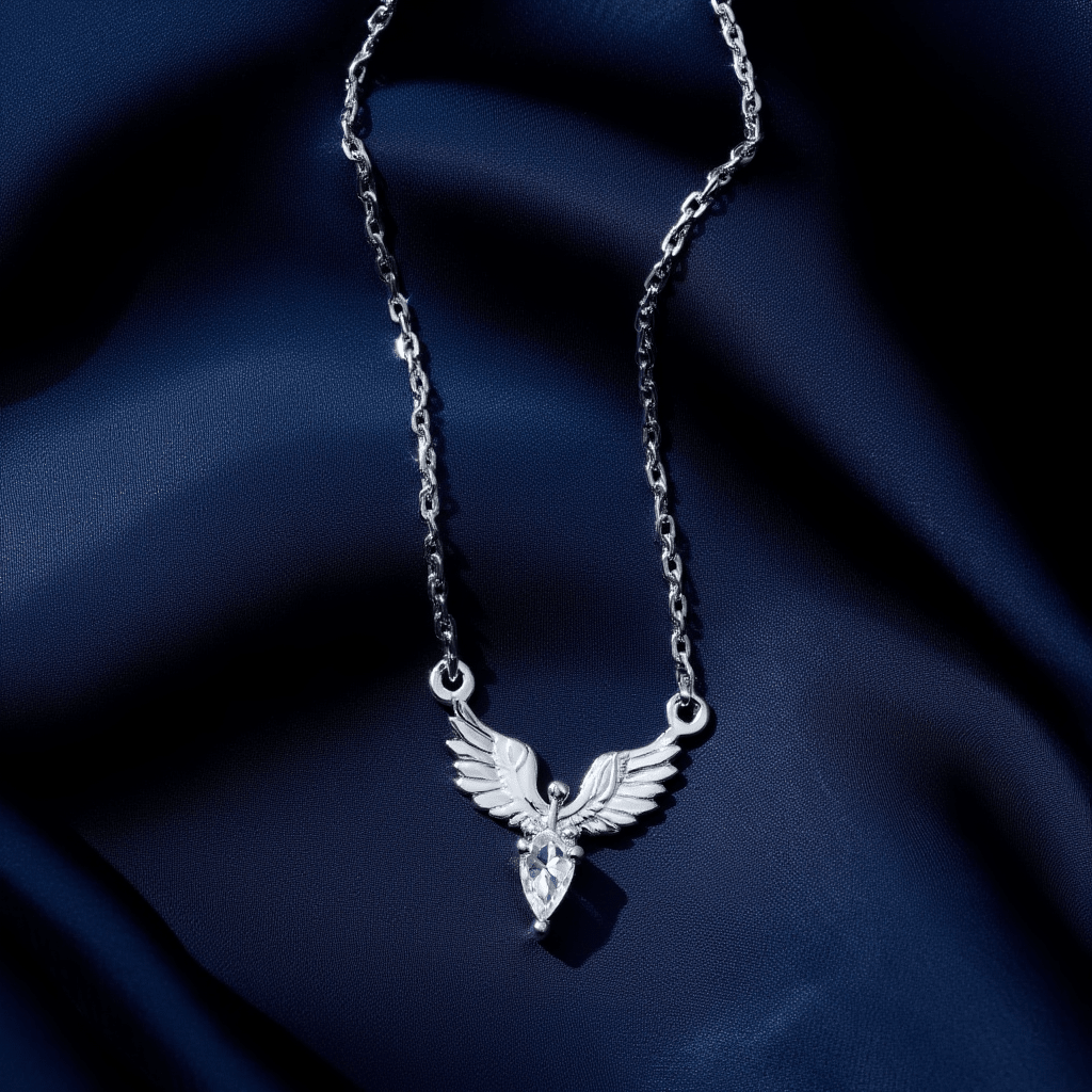 Fio Pomba em Prata com Zircónia - Loja do Ouro