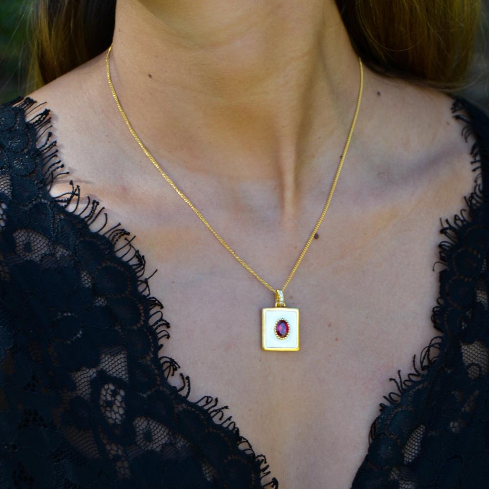 Fio Prata Vaticano White & Rubi - Loja do Ouro