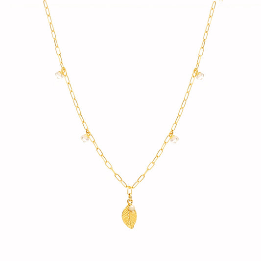 Fio Serena em Prata Dourada (38cm) - Loja do Ouro