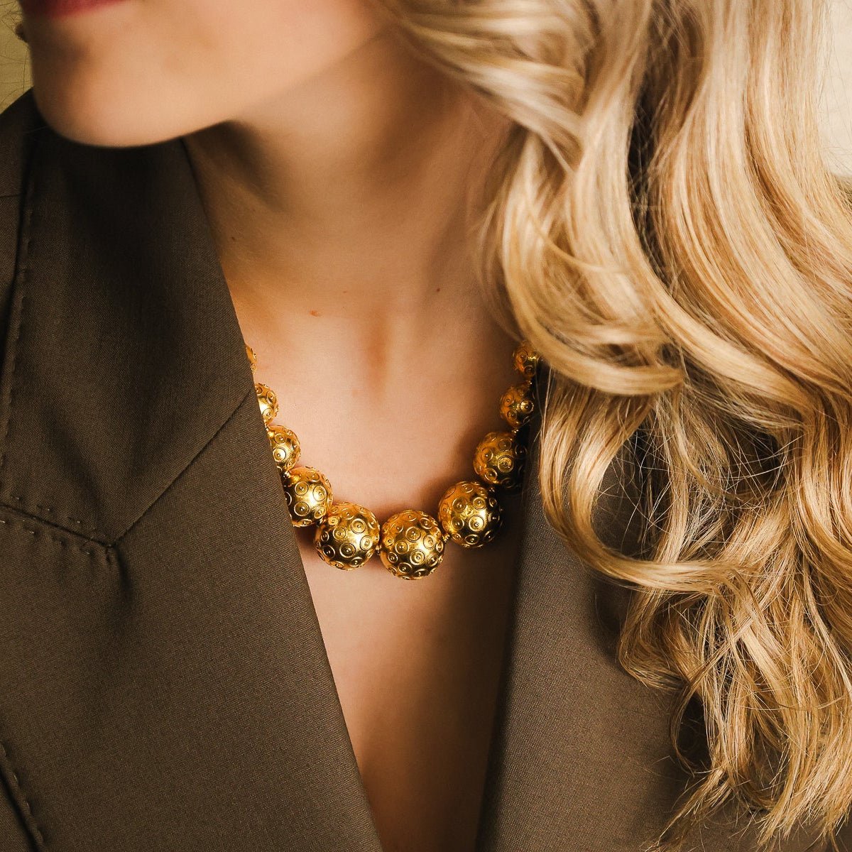Gargantilha Bolas de Viana em Ouro 19kl (44cm) - Loja do Ouro