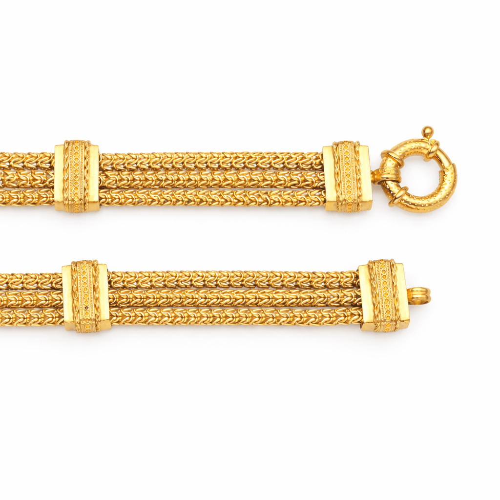Gargantilha Malha Bizantina em Ouro 19kl (41.5cm) - Loja do Ouro