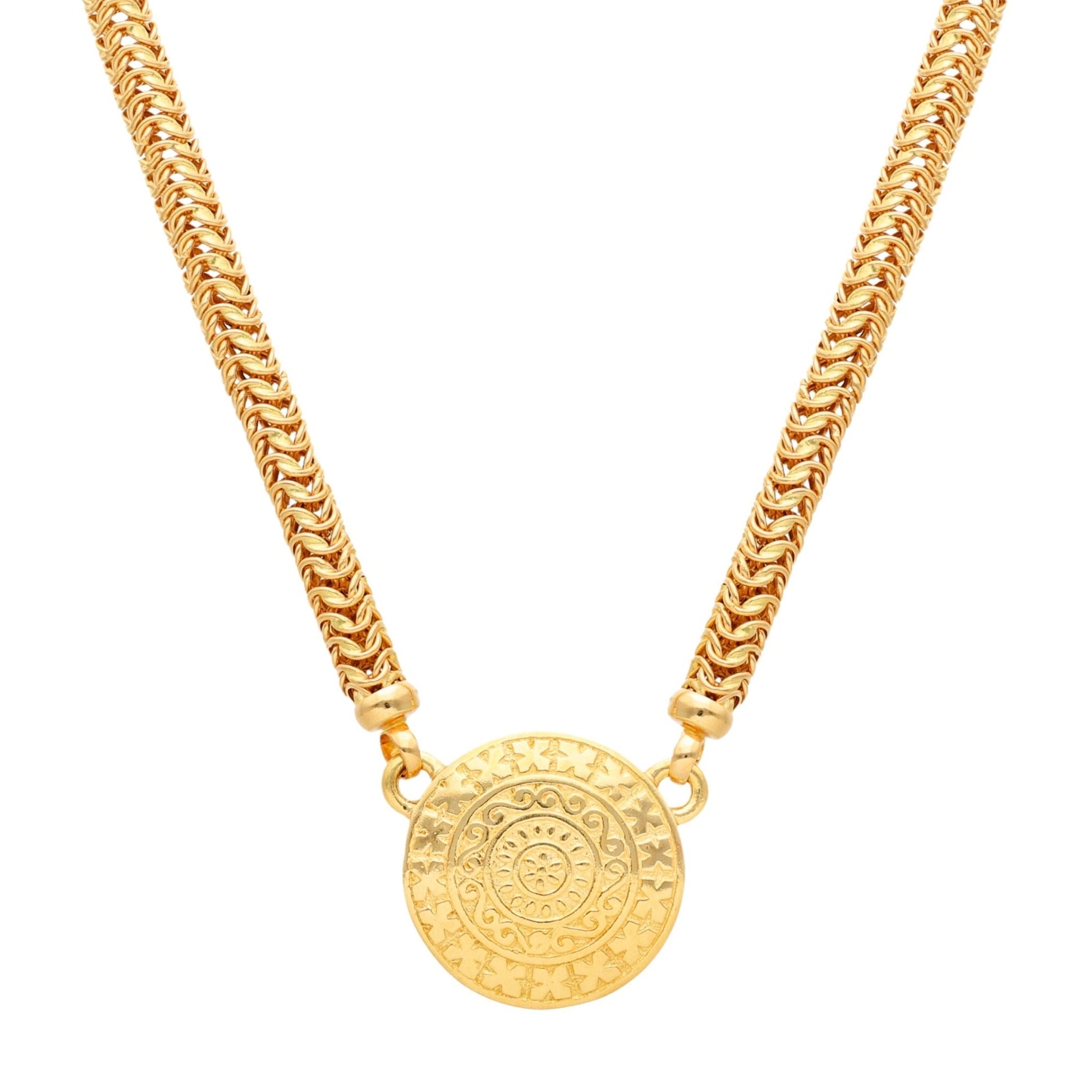 Gargantilha Ouro 19kl Malha Trigo com Medalhão Imperial (43cm) - Loja do Ouro