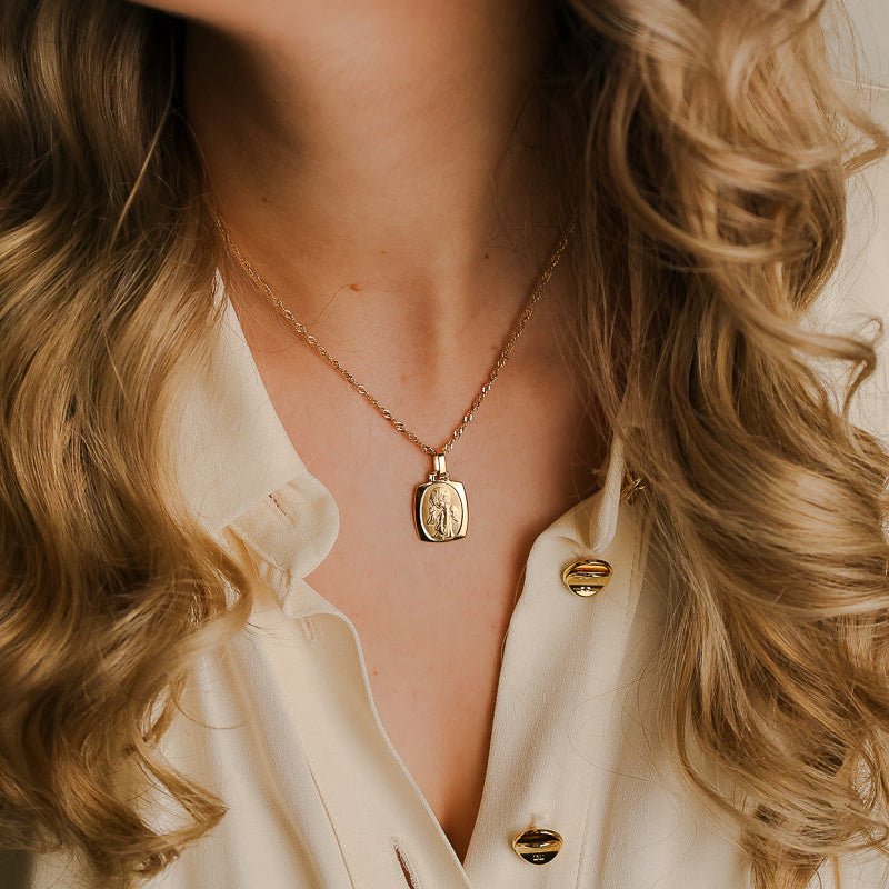 Medalha Anjo da Guarda em Ouro 19kl (1.6cm) - Loja do Ouro