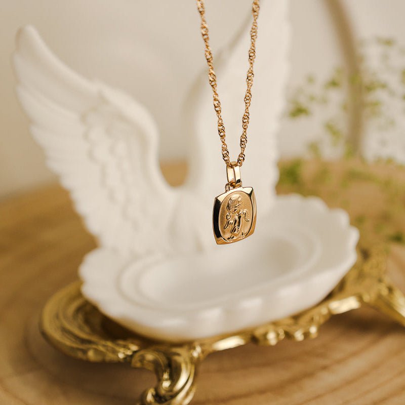 Medalha Anjo da Guarda em Ouro 19kl (1.6cm) - Loja do Ouro