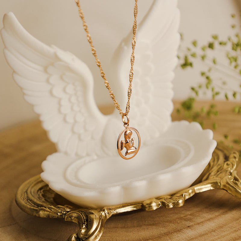 Medalha Anjo da Guarda em Ouro de 19,2kl com Aro Redondo (1.64cm) - Loja do Ouro