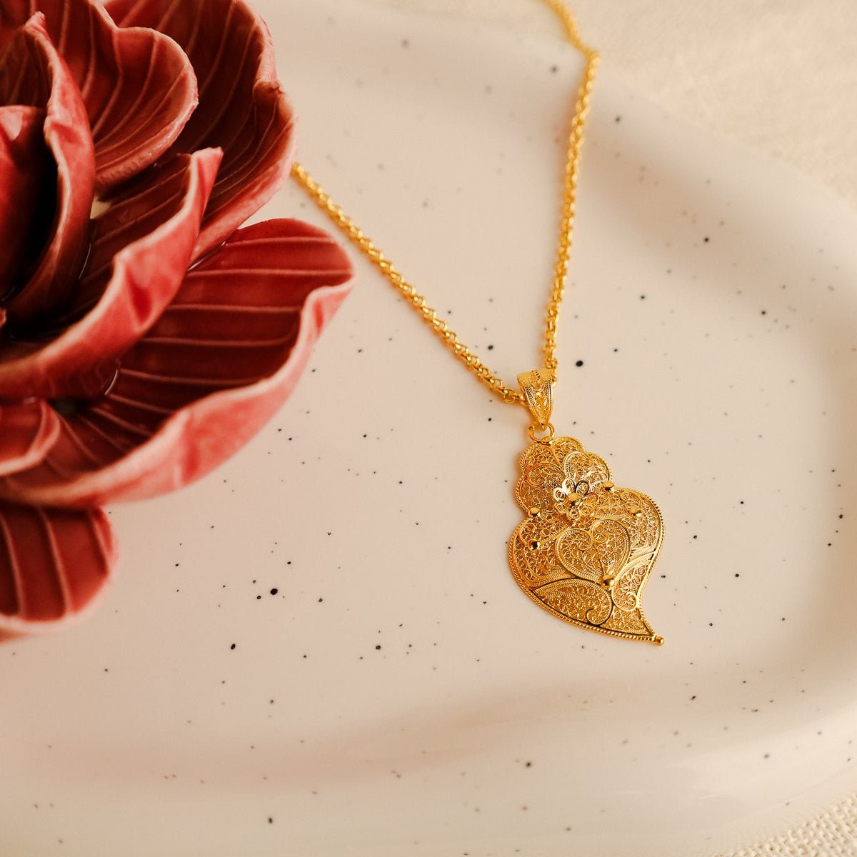 Medalha Coração de Viana em Ouro 19kl (3.27cm) - Loja do Ouro