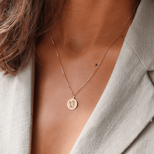 Medalha "Deus te Guie" em Ouro 19kl (1.1cm) - Loja do Ouro