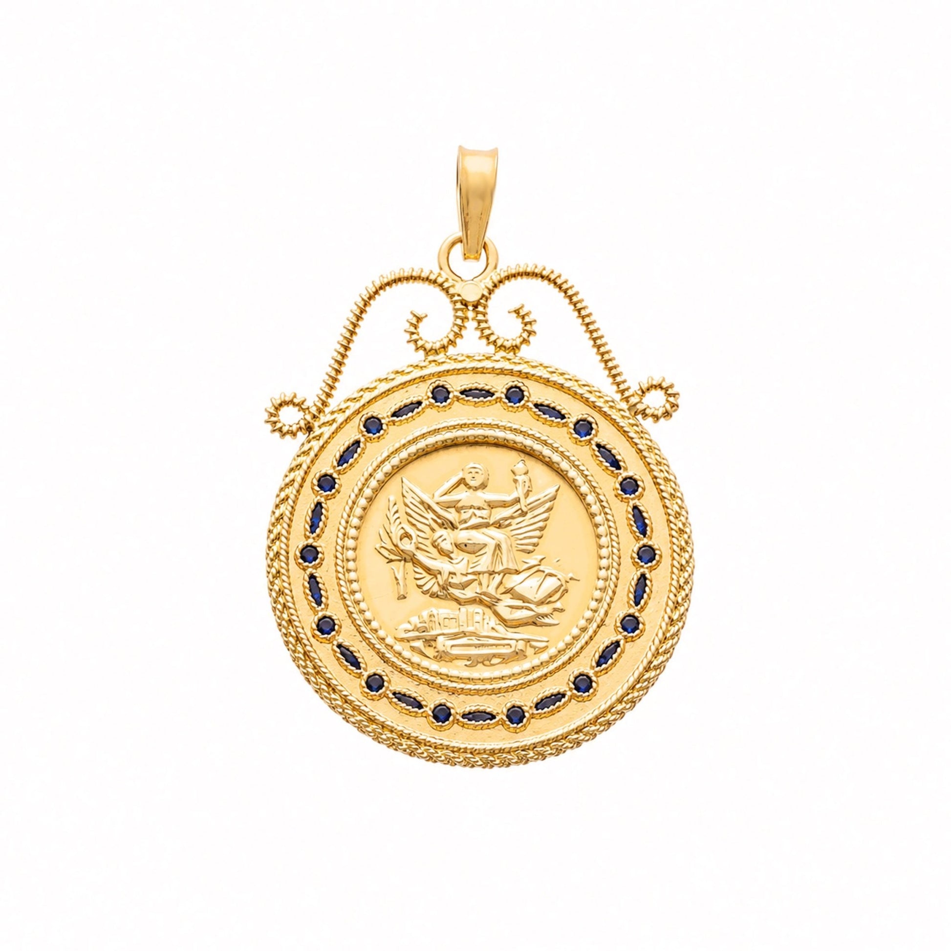Medalha Dola em Ouro 19kl com Esmalte (3.48cm) - Loja do Ouro