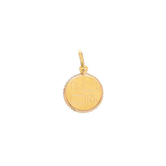 Medalha em Ouro 19kl com Grupo Sanguíneo (1.2cm) - Loja do Ouro