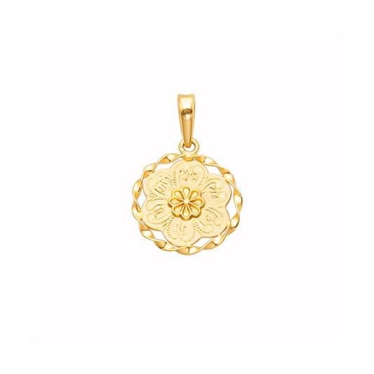 Medalha Flor em Ouro 19kl (1.54cm) - Loja do Ouro