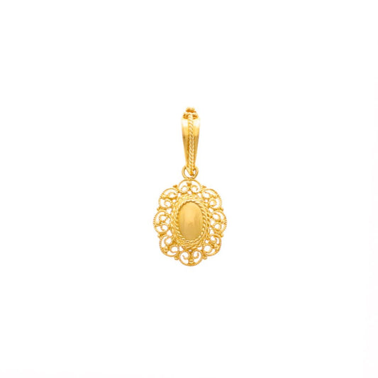 Medalha Flor Rendilhada em Ouro de 18kl - Loja do Ouro