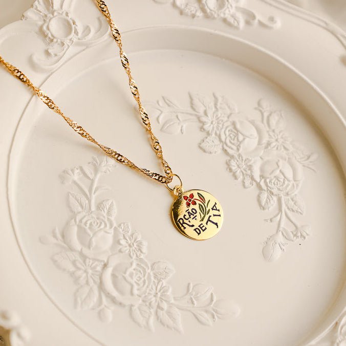 Medalha "Rção de Tia" em Ouro 19kl (1.04cm) - Loja do Ouro