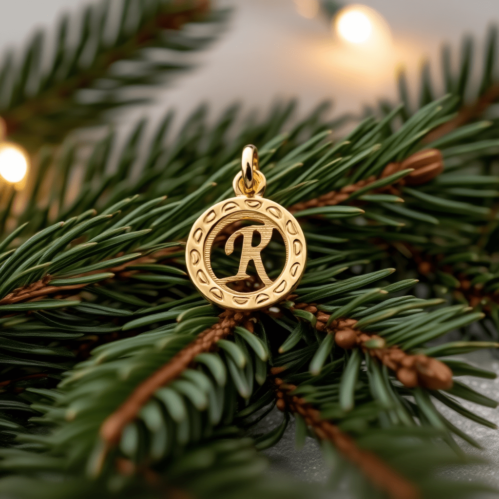 Medalha Redonda em Ouro 19kl com Letra R (1.4cm) - Loja do Ouro