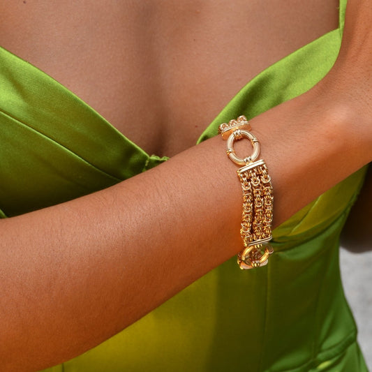 Pulseira Baronesa de Geneve em Ouro (17.5cm) - Loja do Ouro