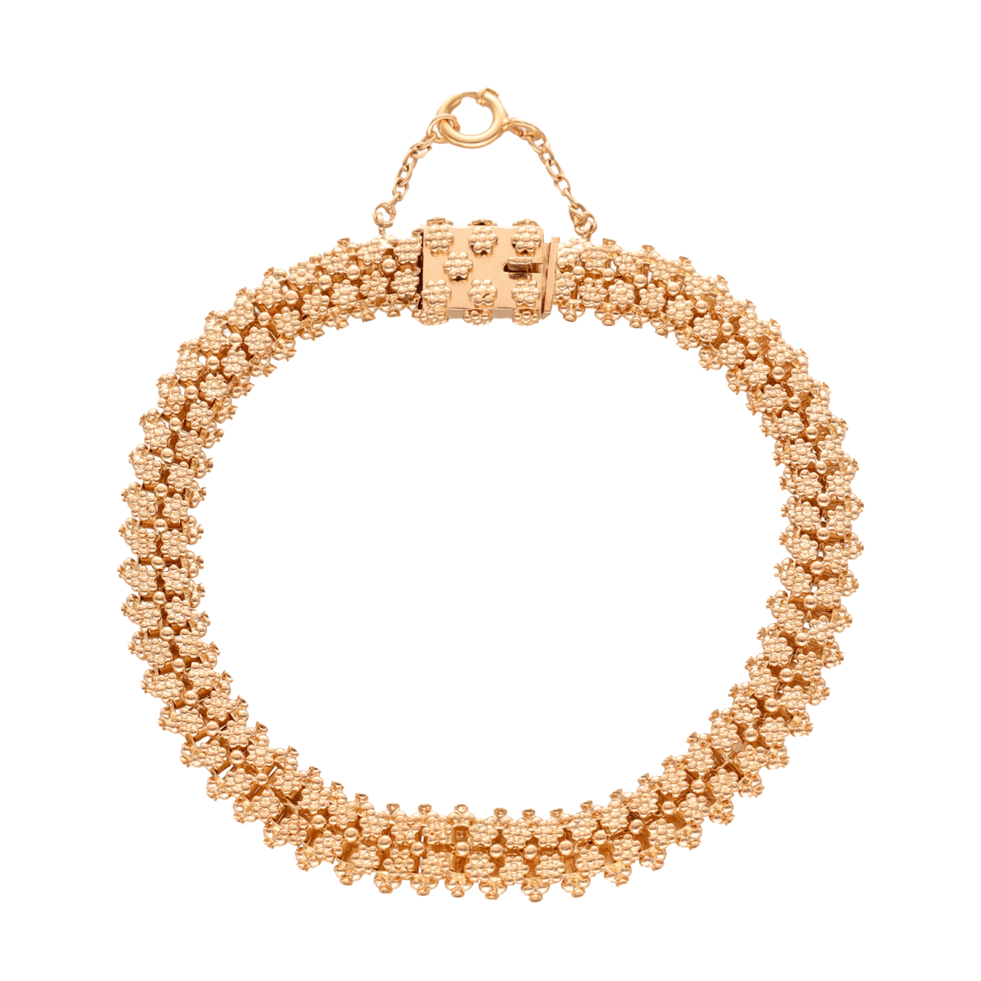 Pulseira Bracelete em Ouro 19kl com Caramujos (20cm) - Loja do Ouro