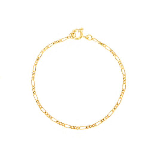 Pulseira Criança Malha 3x1 em Ouro 19kl (14cm) - Loja do Ouro