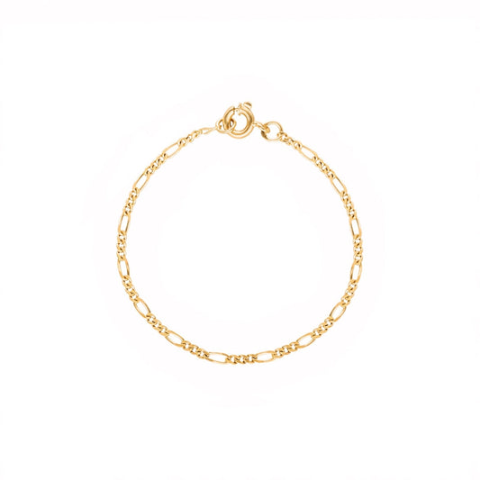 Pulseira Criança Malha 3x1 em Ouro 19kl (14cm) - Loja do Ouro