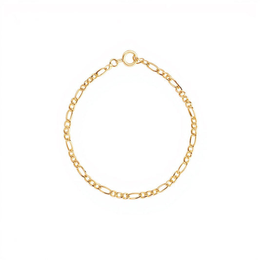 Pulseira Criança Malha 3x1 em Ouro 19kl (15cm) - Loja do Ouro