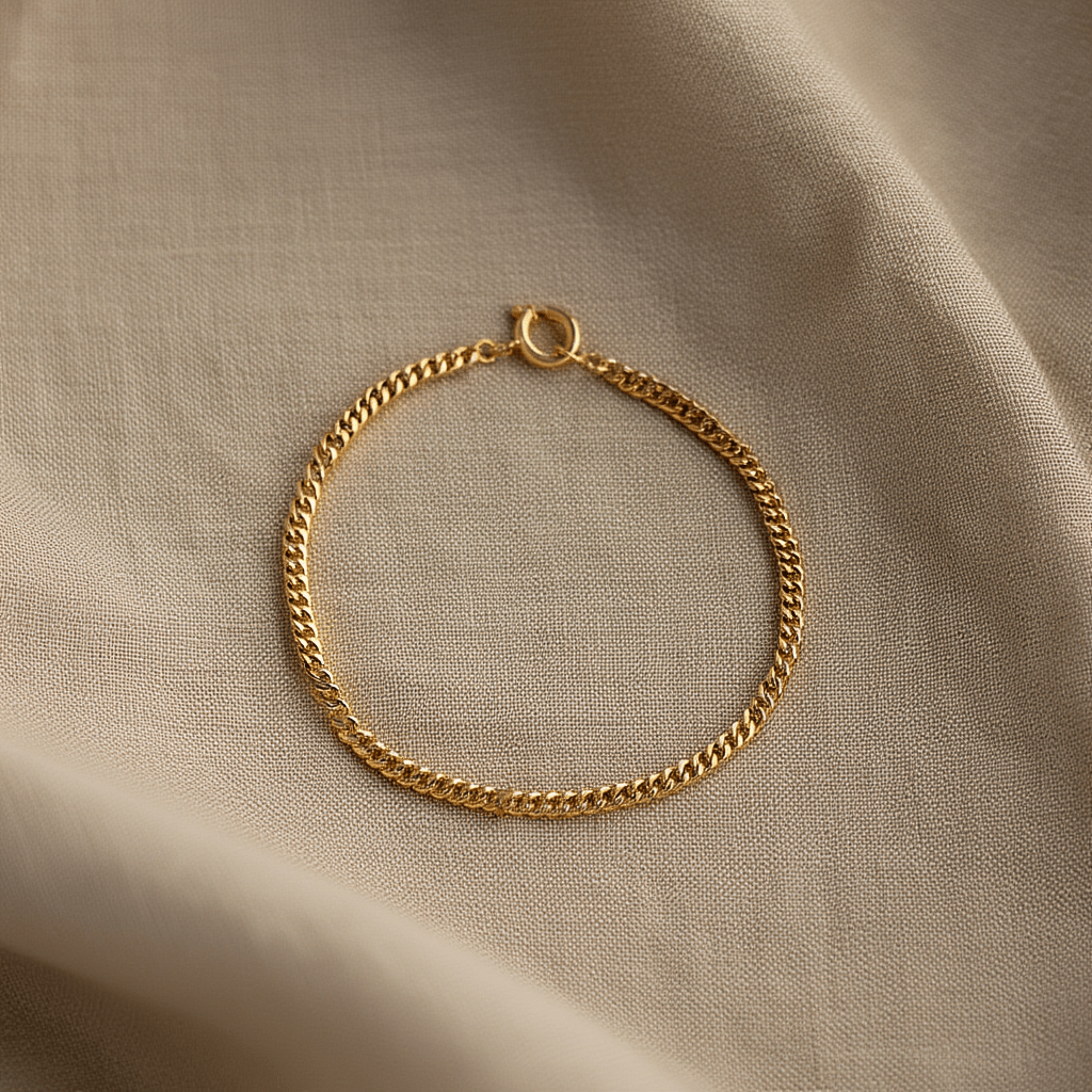 Pulseira em Ouro 19kl com Malha Barbela (16cm) - Loja do Ouro