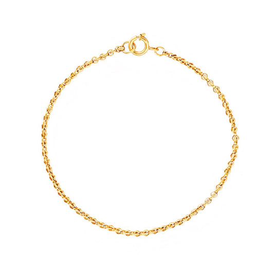 Pulseira em Ouro 19kl com Malha Cordão (19.5cm) - Loja do Ouro