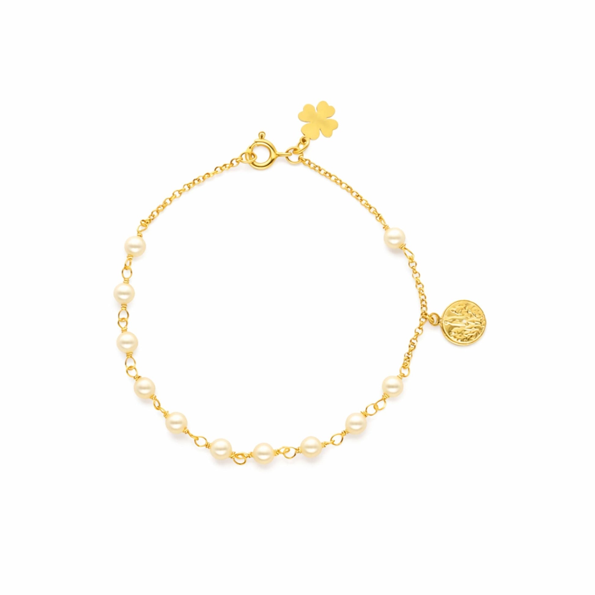 Pulseira Luz em Prata Dourada (18cm) - Loja do Ouro