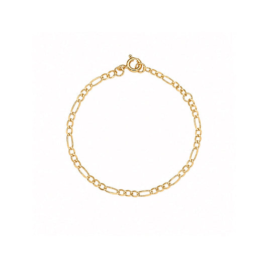 Pulseira Malha 3x1 de Criança em Ouro 19kl (10.5cm) - Loja do Ouro