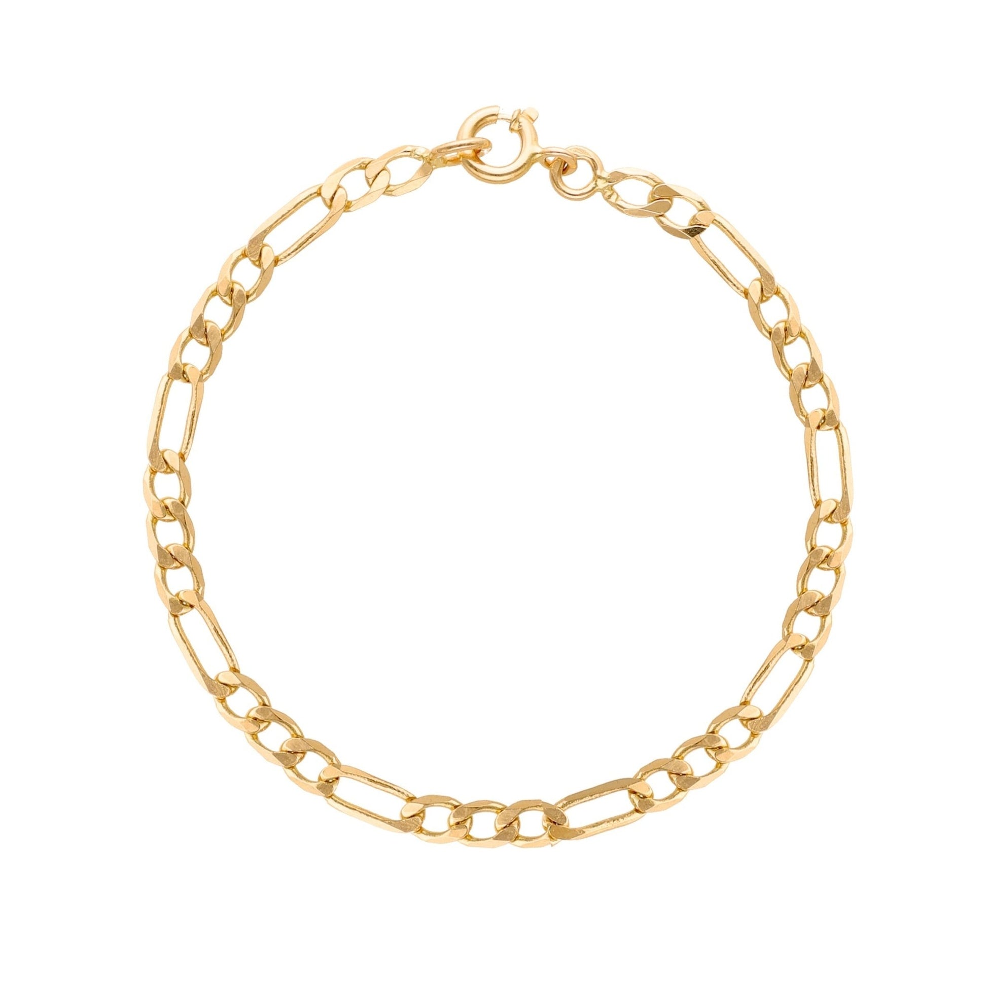 Pulseira Malha 3x1 em Ouro 19kl (20cm) - Loja do Ouro