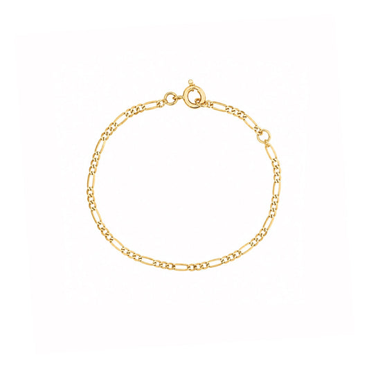 Pulseira Malha 3x1 em Ouro 19kl com Extensão (13.5cm) - Loja do Ouro