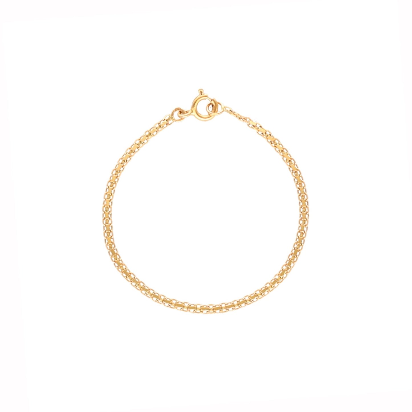 Pulseira Malha Batida em Ouro 19kl (14.5cm) - Loja do Ouro