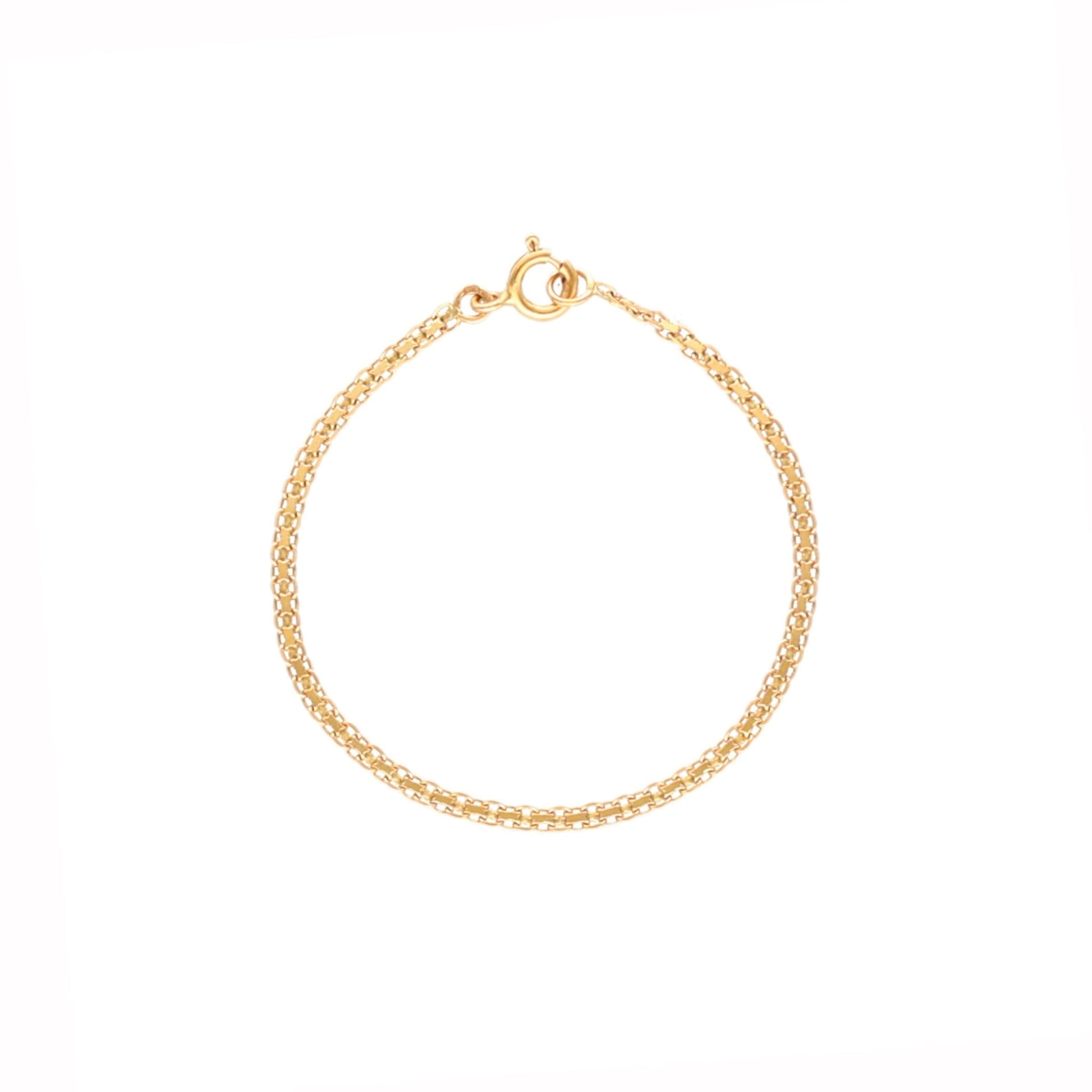 Pulseira Malha Batida em Ouro 19kl (14.5cm) - Loja do Ouro