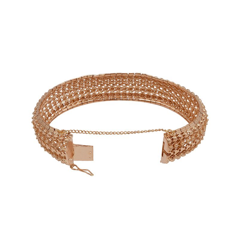 Pulseira Tapete Larga em Ouro 19kl com Caramujos - Loja do Ouro