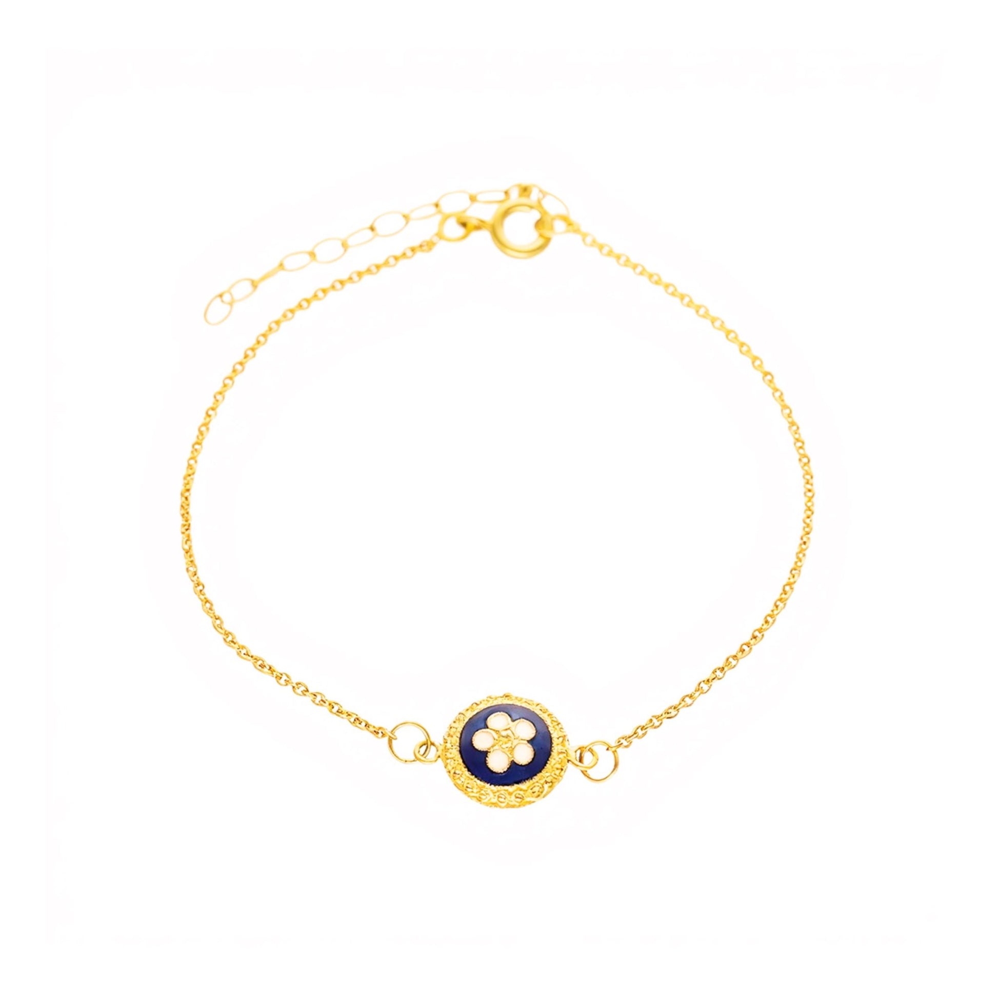Pulseira Ternura em Prata Dourada (16.5cm) - Loja do Ouro