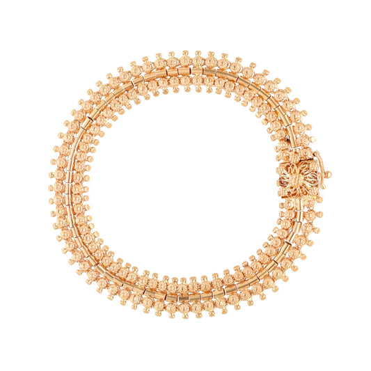 Pulseira Vintage em Ouro 19kl com Caramujos (20cm) - Loja do Ouro