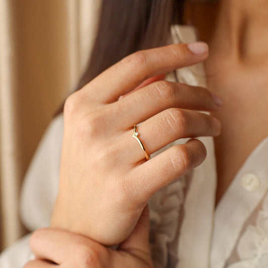 Solitário Tiara em Ouro 19kl com Diamante - Loja do Ouro